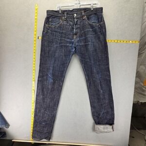 Momotaro Jeans Mens 36x34 Blue Selvedge Made in Japan Whiskers Honeycomb